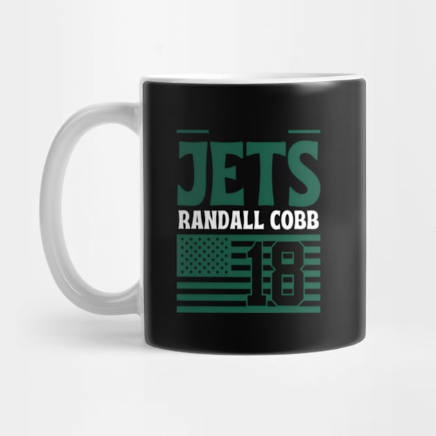 New York Jets Cobb 18 American Flag Football by Lonacrumton